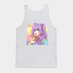 Kawaii girls eat taiyaki (pastel colors) Tank Top